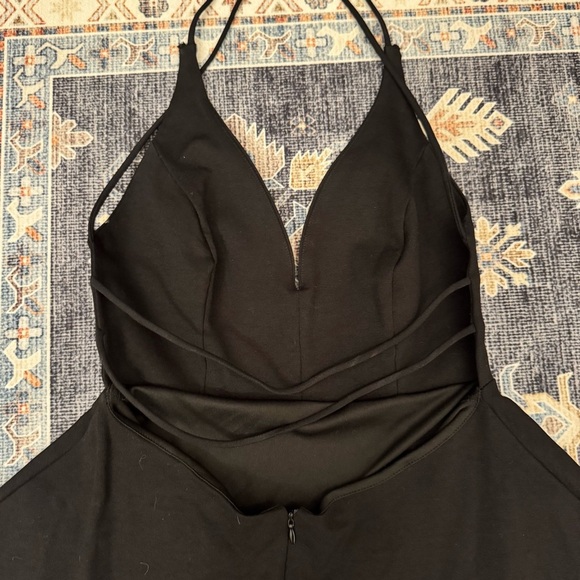 Lulus Women’s Believe in Love Black Backless Skater Dress Size Medium - Picture 7 of 14
